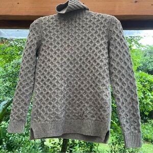 Bloomingdales Wool Cashmere Turtleneck Sweater Cable knit XS